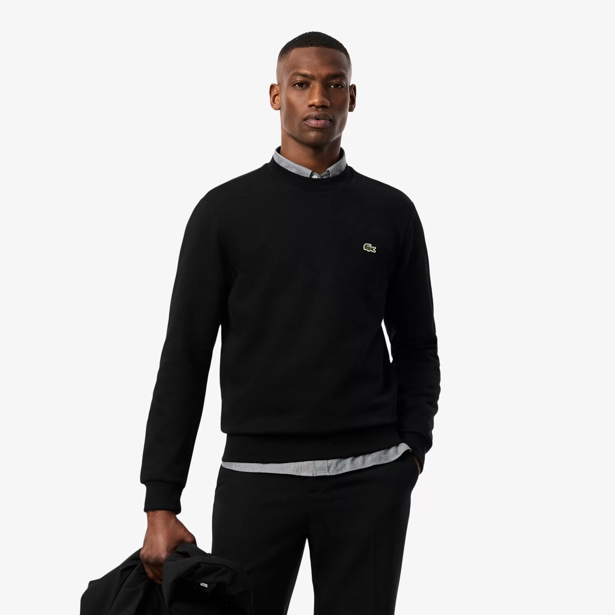 Erkek Classic Fit Bisiklet Yaka Siyah Sweatshirt
