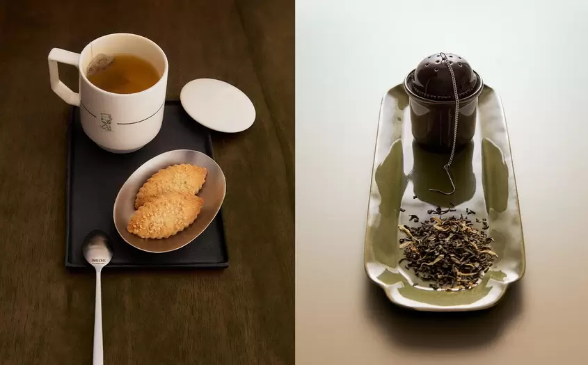 DEMLİKLİ SERAMİK KUPA VE TEPSİ