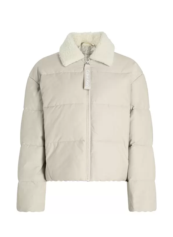 Calvin Klein Jeans Taş Kadın Dik Yaka Standart Fit Puffer Mont AVIATOR PUFFER