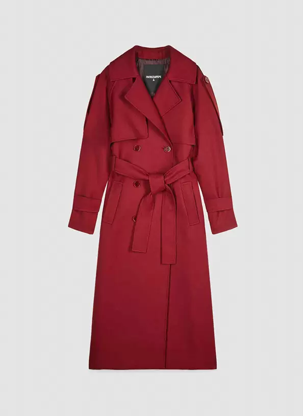 Patrizia Pepe Kırmızı Kadın Standart Fit Kaban 8O0188