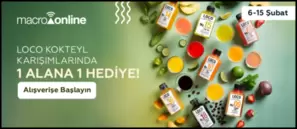 6 - 15 Şubat Loco Kokteyl Karışımlarında 1 Alana 1 Hediye!