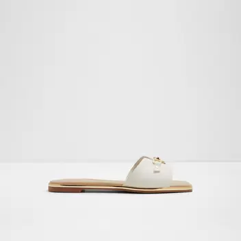 ALAMASSI Kadın Beyaz Düz Terlik