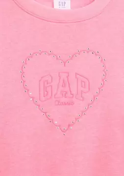 Kız Çocuk | Oversized Gap Logo Grafik Baskılı Sweatshirt