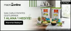 2 - 15 Mart San Carlo Patates Çeşitlerinde 1 Alana 1 Hediye!