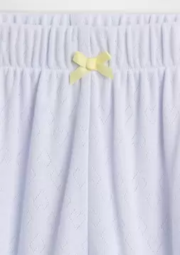 Kız Çocuk | Recycled Pointelle Pijama Şort Takım