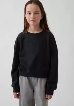 Kız Çocuk | VintageSoft Terry Crop Logo Sweatshirt