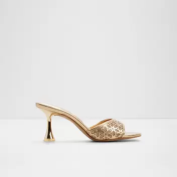 AGACIE Kadın Gold Topuklu Terlik