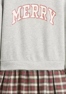 Kız Çocuk | Çocuklar Oversized Payetli Sweatshirt Elbisesi