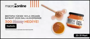 25 - 31 Mart Beetopia Yüksek Yayla Organik Bayburt Çiçek Balı Ürününde 300 Money Hediye!