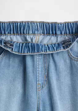 Kız Çocuk | High Rise Easy Barrel Jean Pantolon