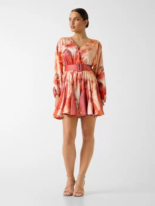 Vestido mini plisado Marciano