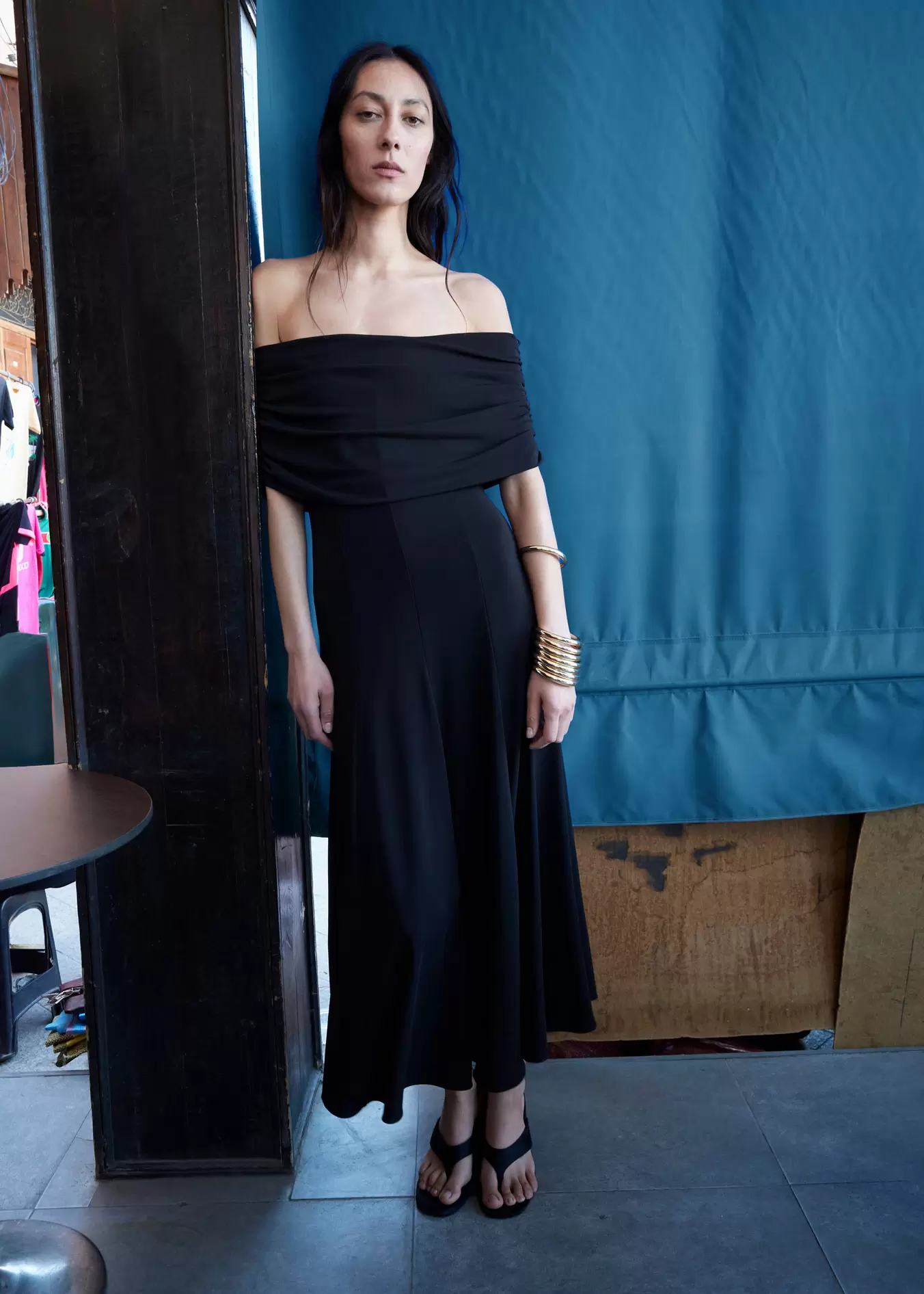 Straplez evaze elbise