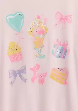 Kız Çocuk | Oversized Grafik Baskılı T-Shirt