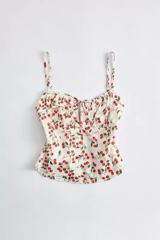 Top corsé estampado
