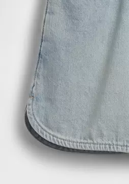 Kız Çocuk | High Rise Denim Easy Şort