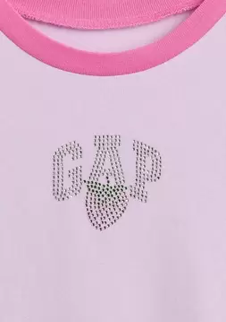 Kız Çocuk | Ringer Grafik Baskılı T-Shirt