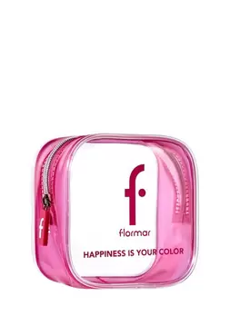 Hapiness Is Your Color Pembe Şeffaf Makyaj Çantası