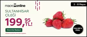 2 - 8 Mayıs Sultanhisar Çileği 199,95 TL / Kg!