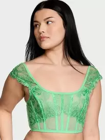 Boho Çiçek İşlemeli Korse