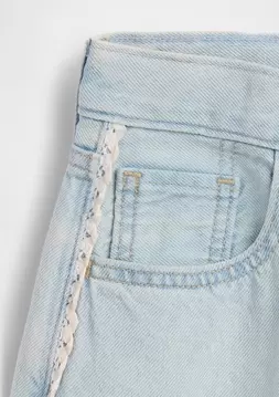 Kız Çocuk | Low Rise Longline Denim Şort