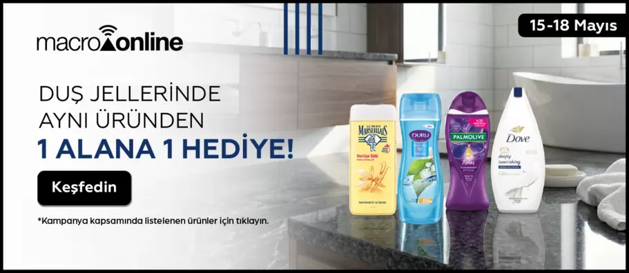 15 - 18 Mayıs Duş Jellerinde Aynı Üründen 1 Alana 1 Hediye!