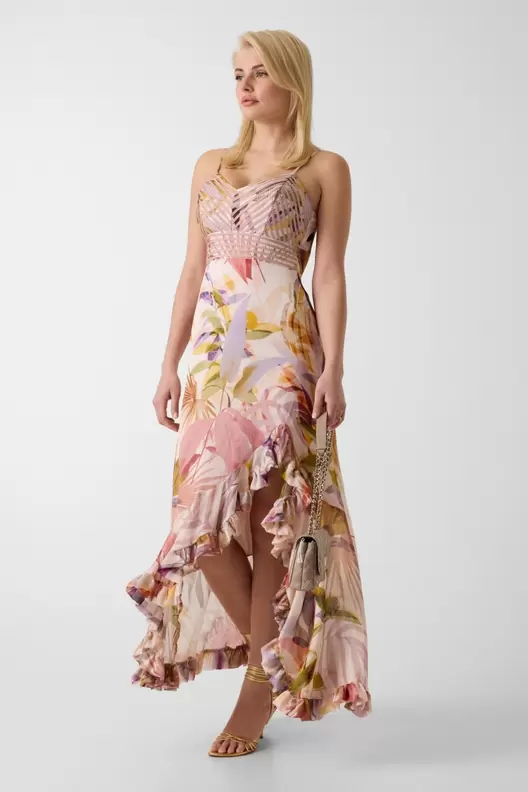 Volante largo dress