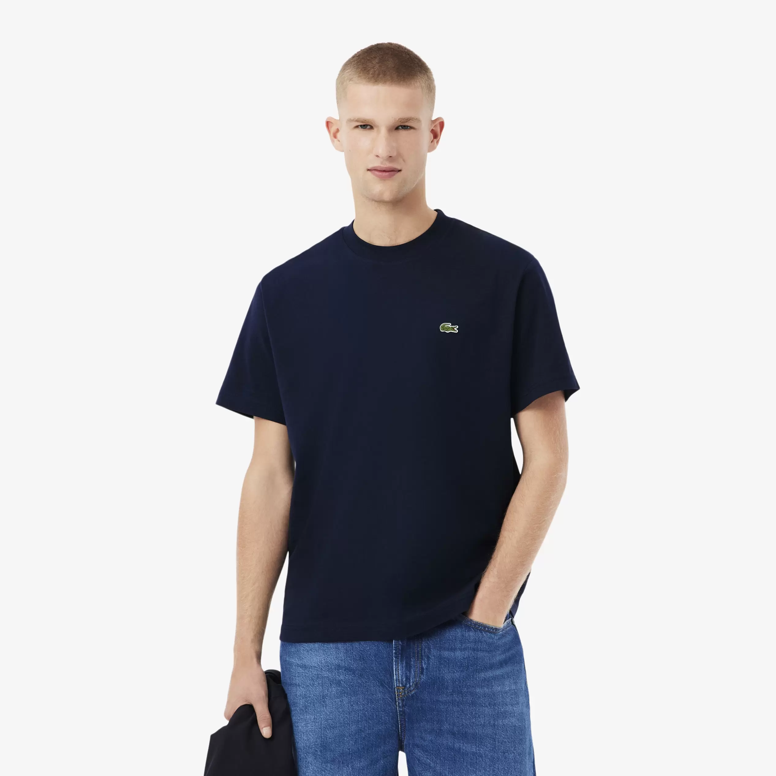 Erkek Classic Fit Bisiklet Yaka Lacivert T-Shirt