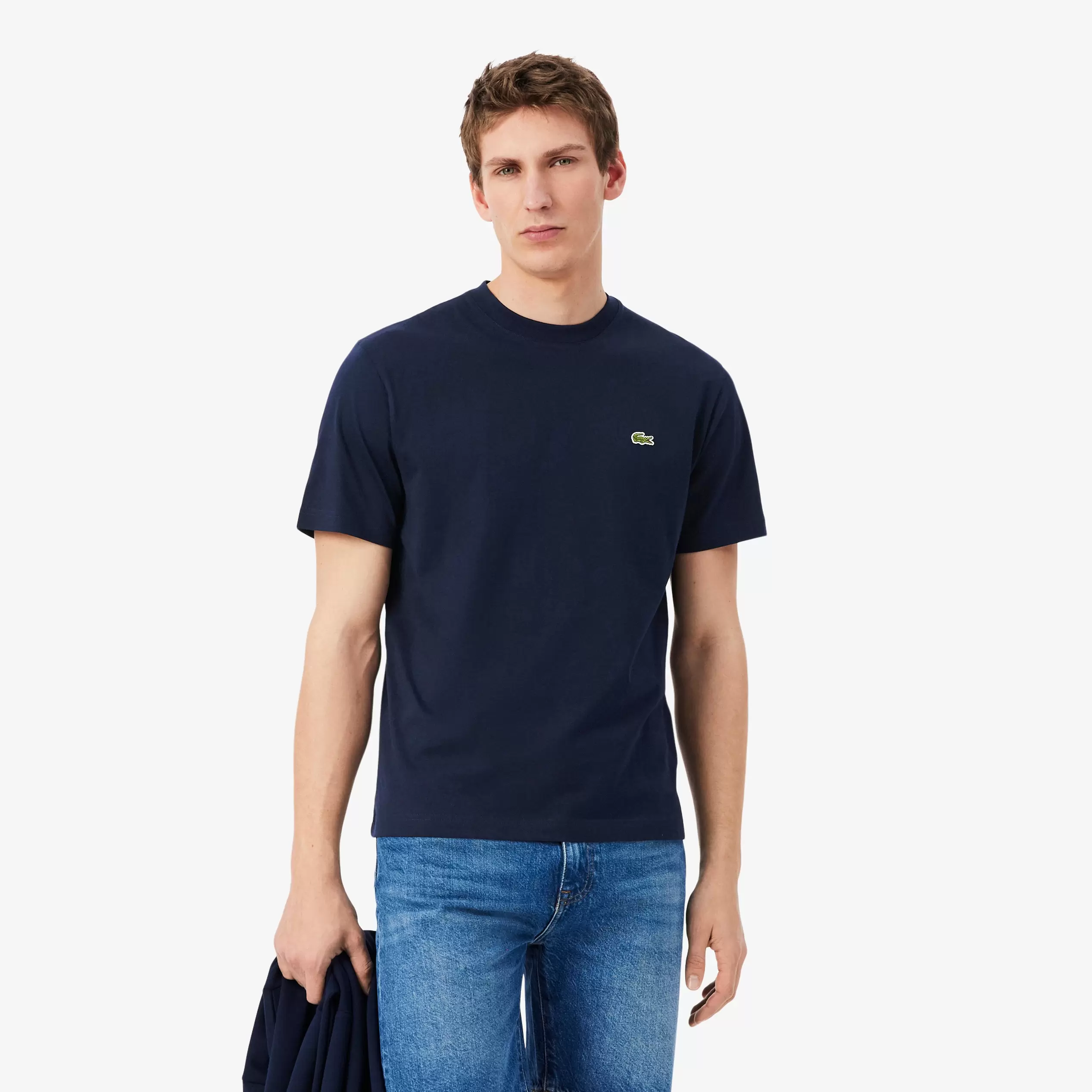 Erkek Classic Fit Bisiklet Yaka Lacivert T-Shirt