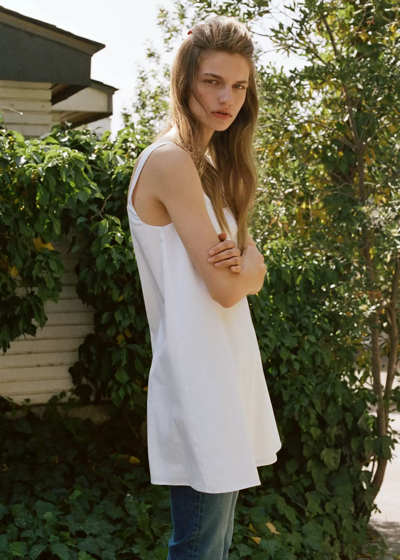 Flared cotton dress