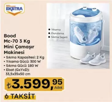Mc-70 3 Kg Mini Çamaşır Makinesi