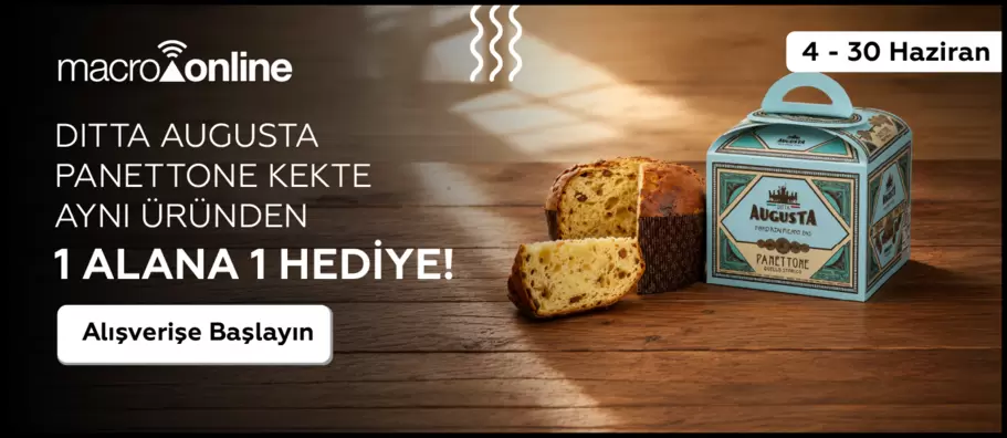 4 - 30 Haziran Ditta Augusta Panettone Kek 2 Alın 1 Ödeyin!