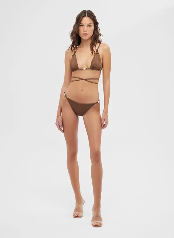 Kahverengi Kadın Standart Bikini Takım Apricate Bikini