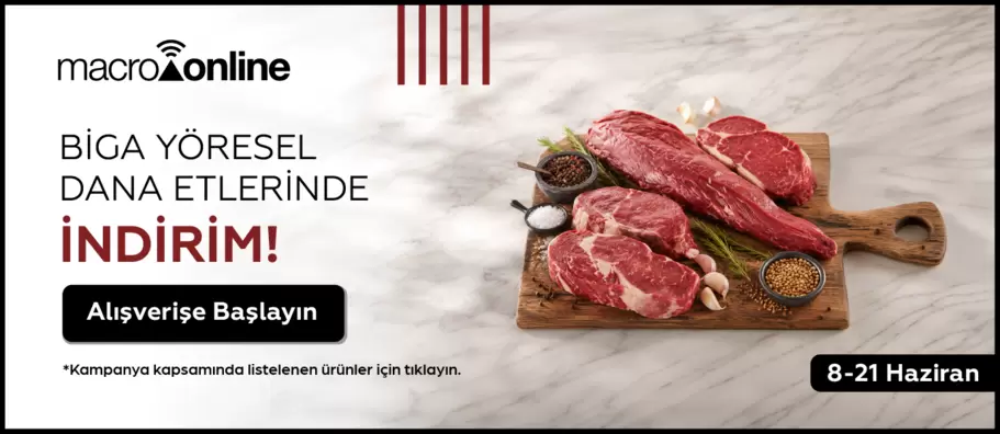 8 - 21 Haziran Biga Yöresi Dana Etlerinde İndirim!