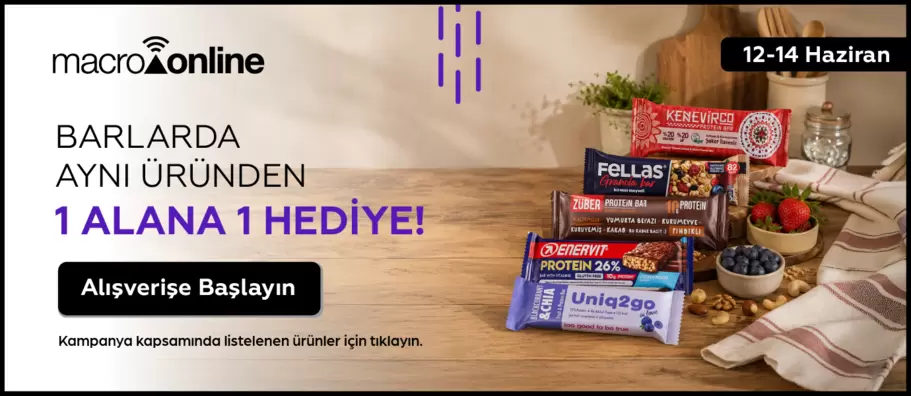 12 - 14 Haziran Barlarda Aynı Üründen 1 Alana 1 Hediye!