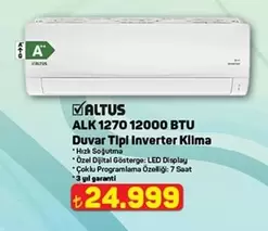 Inverter - ALK 1270 12000 BTU Duvar Tipi  Klima