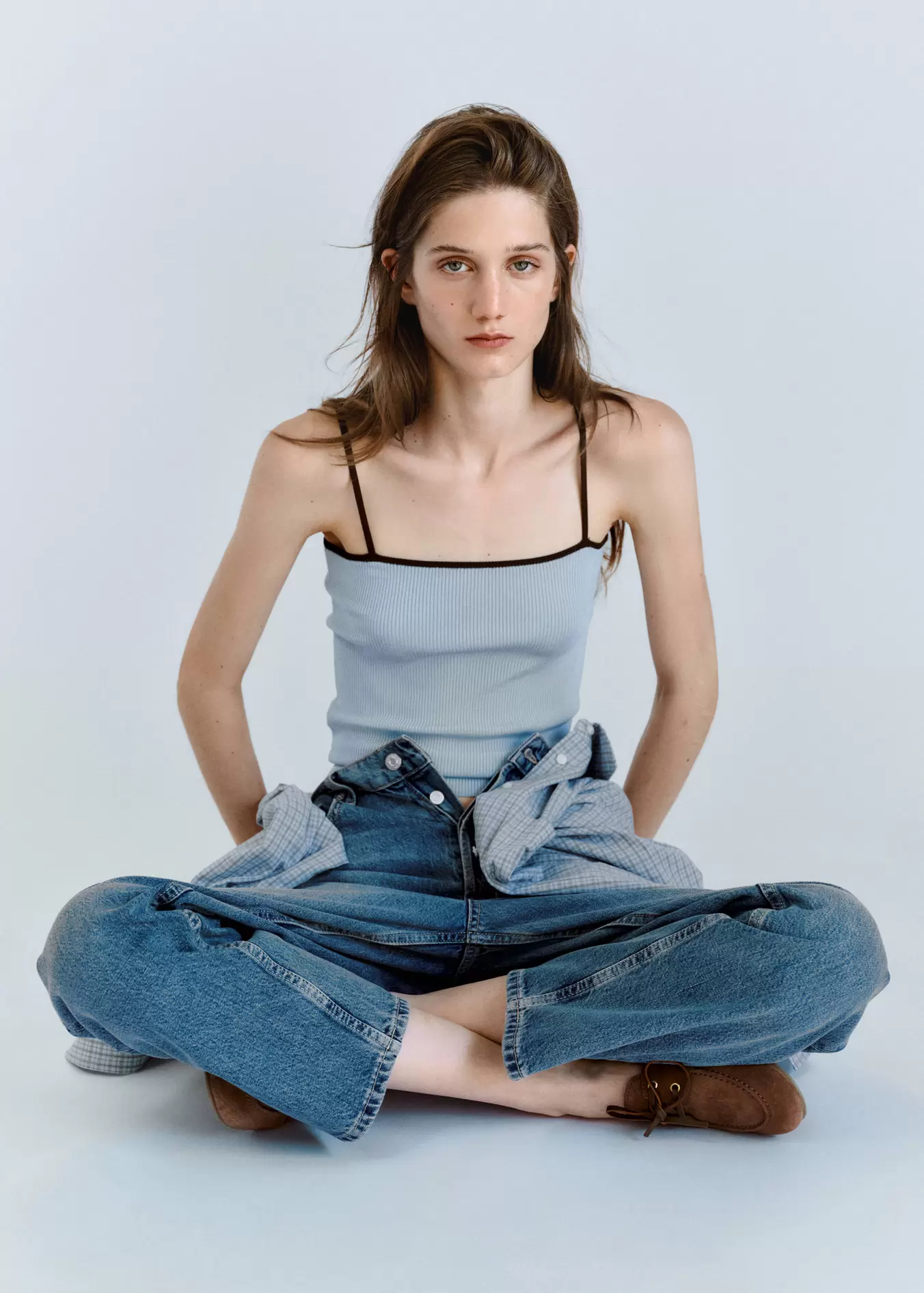 Fitted ribbed top