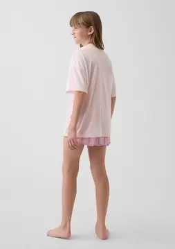Kız Çocuk | Recycled Logo Pijama Şort Seti