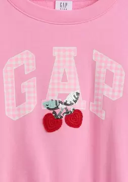 Kız Çocuk | Oversized Wedge Grafik Baskılı Sweatshirt