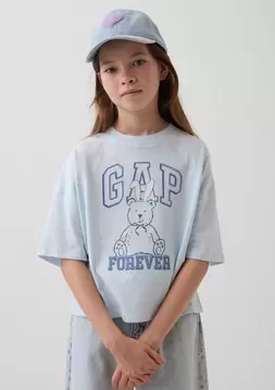 Kız Çocuk | Oversized Grafik Logo T-Shirt