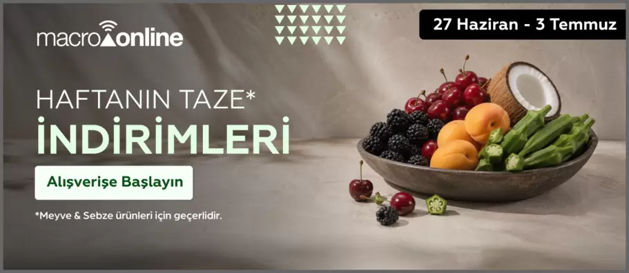 27 Haziran - 3 Temmuz Meyve & Sebze İndirimleri!