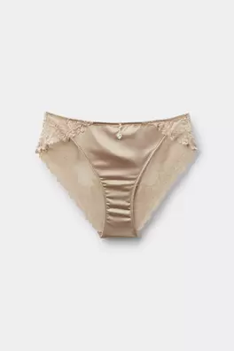 Silky Flowers İpek ve Dantel Slip Külot
