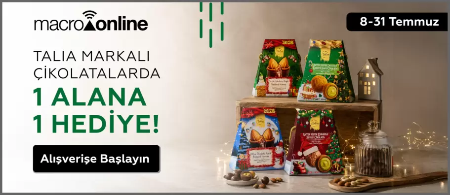 8 Temmuz - 31 Ağustos Talia Markalı Çikolatalarda 1 Alana 1 Hediye!