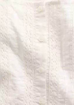 Kız Çocuk | Flutter-Sleeve Dantel Kenar Detaylı Elbise