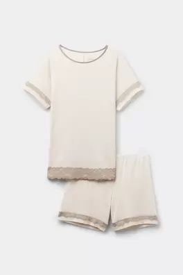 Dantelli Modal Kısa Pijama