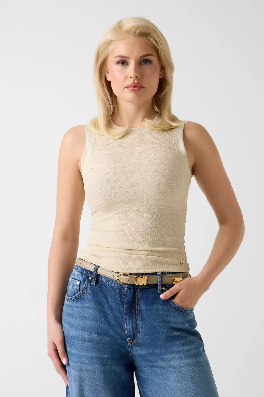Top de tirantes con piedras de strass