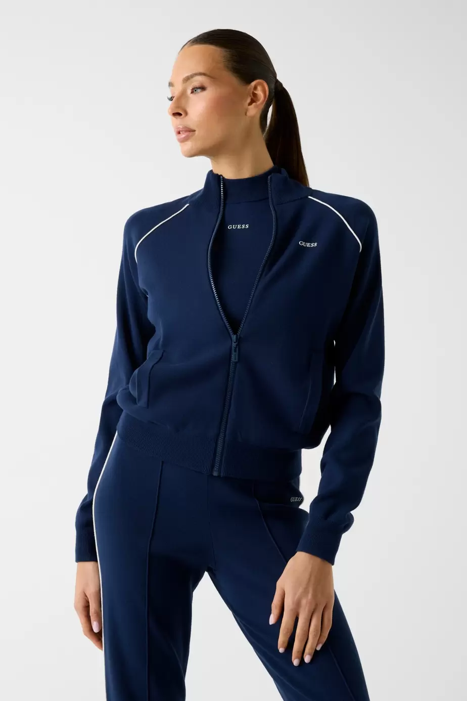 Sudadera de viscosa de cuello alto