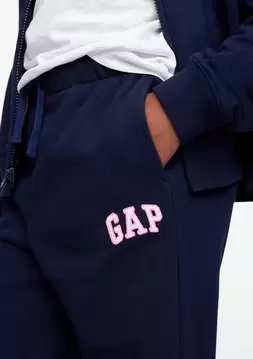 Kız Çocuk | Gap Logo Relaxed Havlu Kumaş Jogger Eşofman Altı