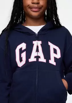 Kız Çocuk | Relaxed Gap Logo Fermuarlı Sweatshirt