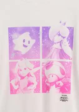 Kız Çocuk | Süper Mario Oversized Grafik Baskılı T-Shirt