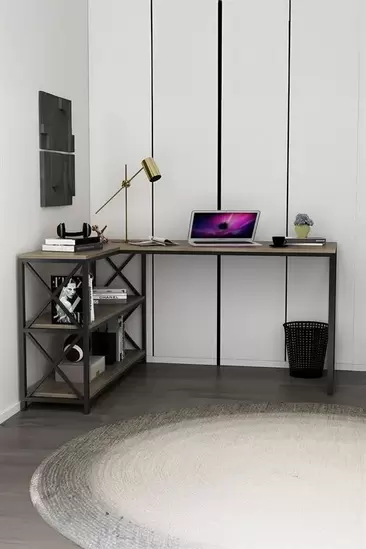 Deconode Flexy L Çalışma Masası Kahverengi DN1105K